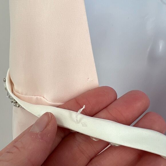 Oyisha NWTJeweled Rhinestone Maxi Long Gown Dress Wedding Prom Size 14 Ball - Picture 14 of 16